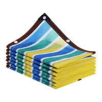 VTX-2167973 Beige HDPE Sun Shade Sail Rectangle Canopy Fabric Cloth Screen Water Air Permeable UV Resistant Carport Patio Outdoor