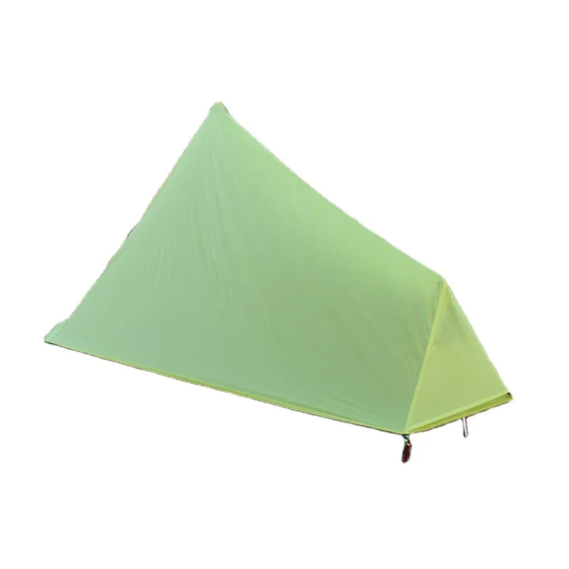 Portable Lightweight Folding Outdoor Camping Tent, Double Layer, Waterproof, 15D Nylon, Single Person, 210x115x50 CM, 780 g
