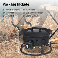 VTX-1873061 Well-made Outdoor Garden Patio Heater Portable Propane Camping Fire Pit Steel, Powder Coated Steel Hiking Travel