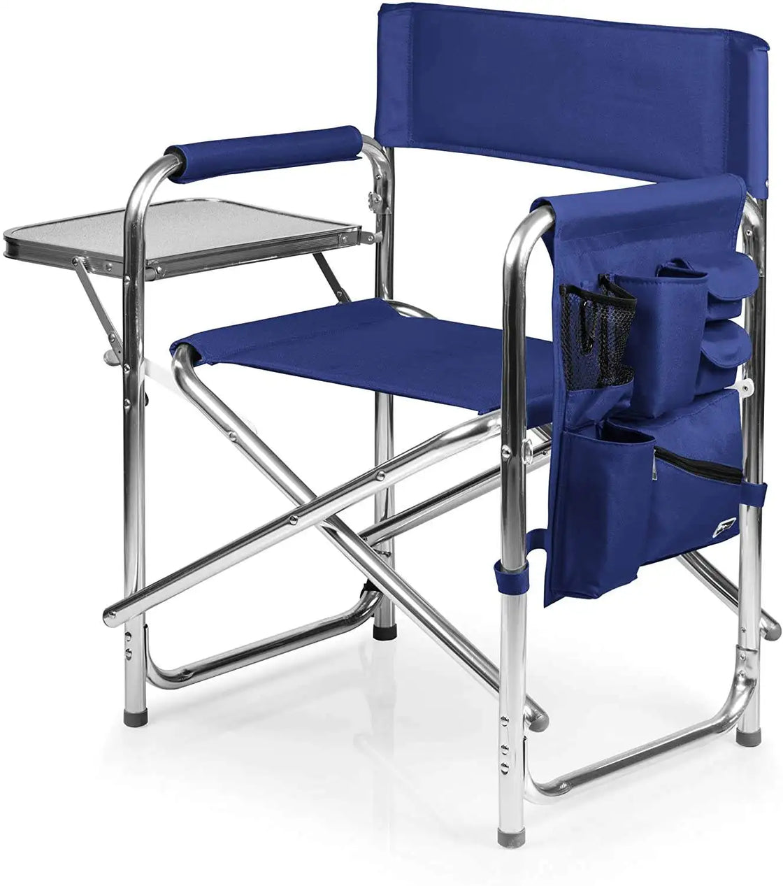 Outdoor Portable Folding Fishing Chair with Side Table, Aluminum Frame, Polyester Fabric, 300lbs Capacity, Custom Color