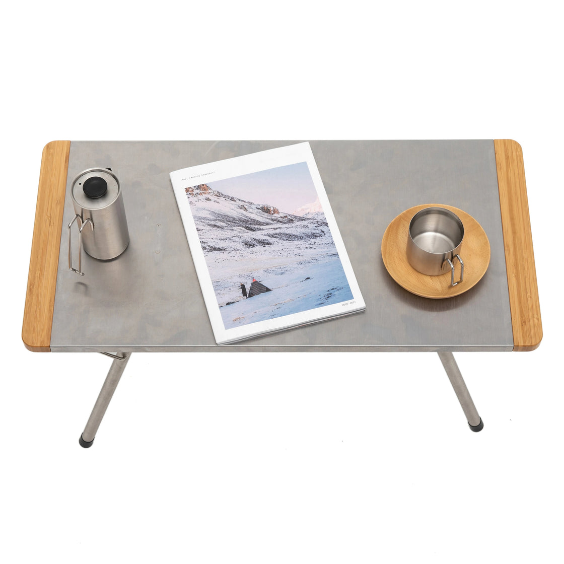 Multifunctional Folding Table - Stainless Steel Outdoor Camping Table, Portable and Foldable, 70x34x38cm