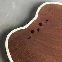 Food-Safe Wenge Wood Cutting Board, Cartoon Design, Thickene