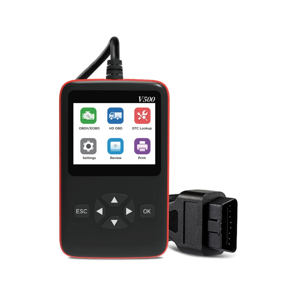 Diesel & Auto 2-in-1 OBD2 Code Reader Scanner for 12V 24V Trucks
