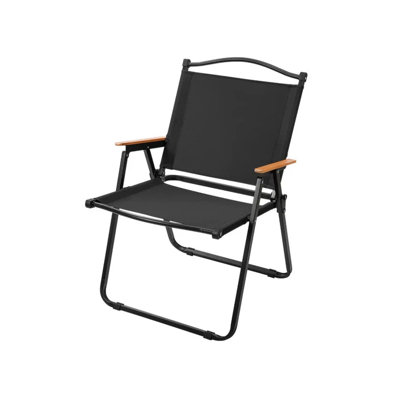 Folding Outdoor Beach Chair with Removable Mesh Table, Aluminum Alloy Frame, and Teslin Fabric