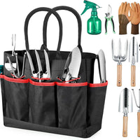 VTX-1741989 9-Piece Heavy-Duty Durable Garden Tool Set Stylish -Proof Nylon Storage Bag Lightweight & Foldable Camping Hiking