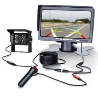 VTX-8006437 Waterproof 7-Inch LCD Monitor Backup Camera System Kit 18 IR Night Vision Wide Angle Rear View Parking RV Truck