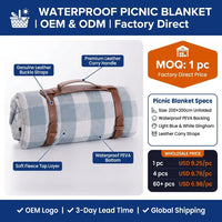 Oversized 2x2m Family Picnic Blanket: Waterproof Oxford Mat