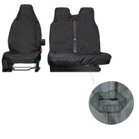 VTX-1283237 ZHIXIAO Heavy Duty Black Waterproof Van Seat Cover Full Set Universal Fit Single Double Durable Polyester All-Season