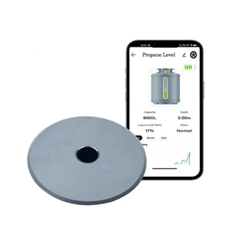 Smart Battery Powered Ultrasonic Level Sensor for LPG, Water, and Fuel Tanks - Model LPG2412-BT, 3% Accuracy, IP65 Rating