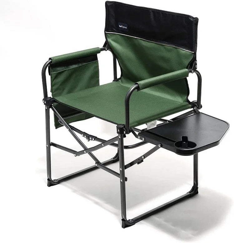Metal Folding Lawn Chair, Outdoor Furniture, Camping Chair, Beach Chair, Iron Frame, 300 lbs Capacity, Modern Design