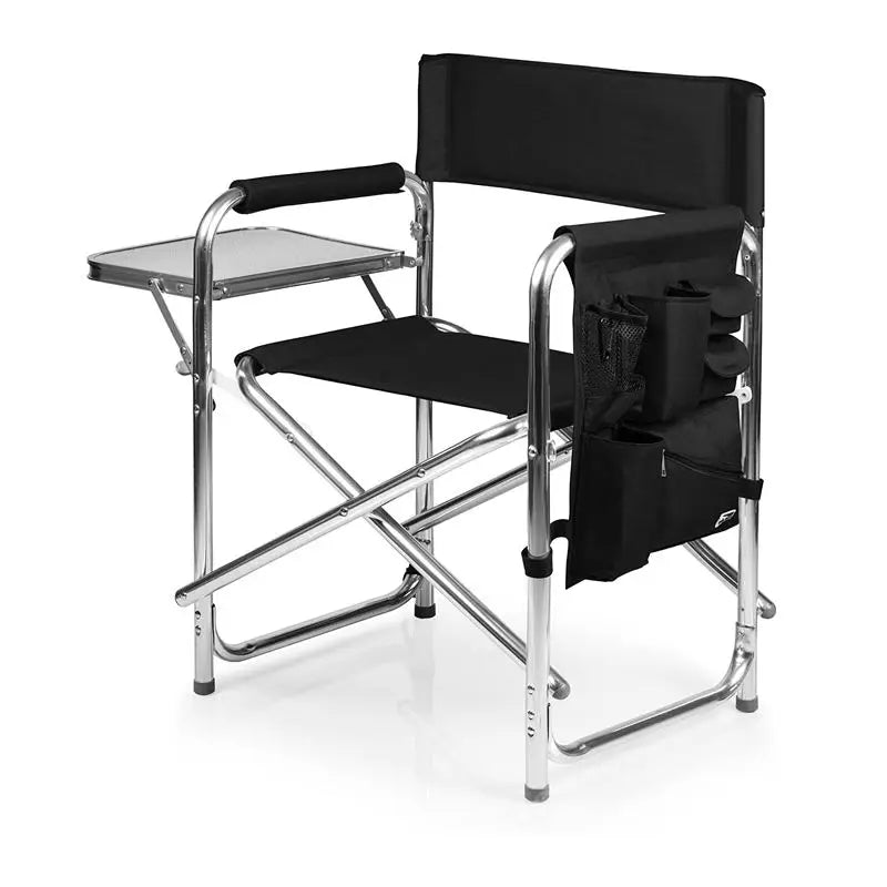Outdoor Portable Folding Fishing Chair with Side Table, Aluminum Frame, Polyester Fabric, 300lbs Capacity, Custom Color