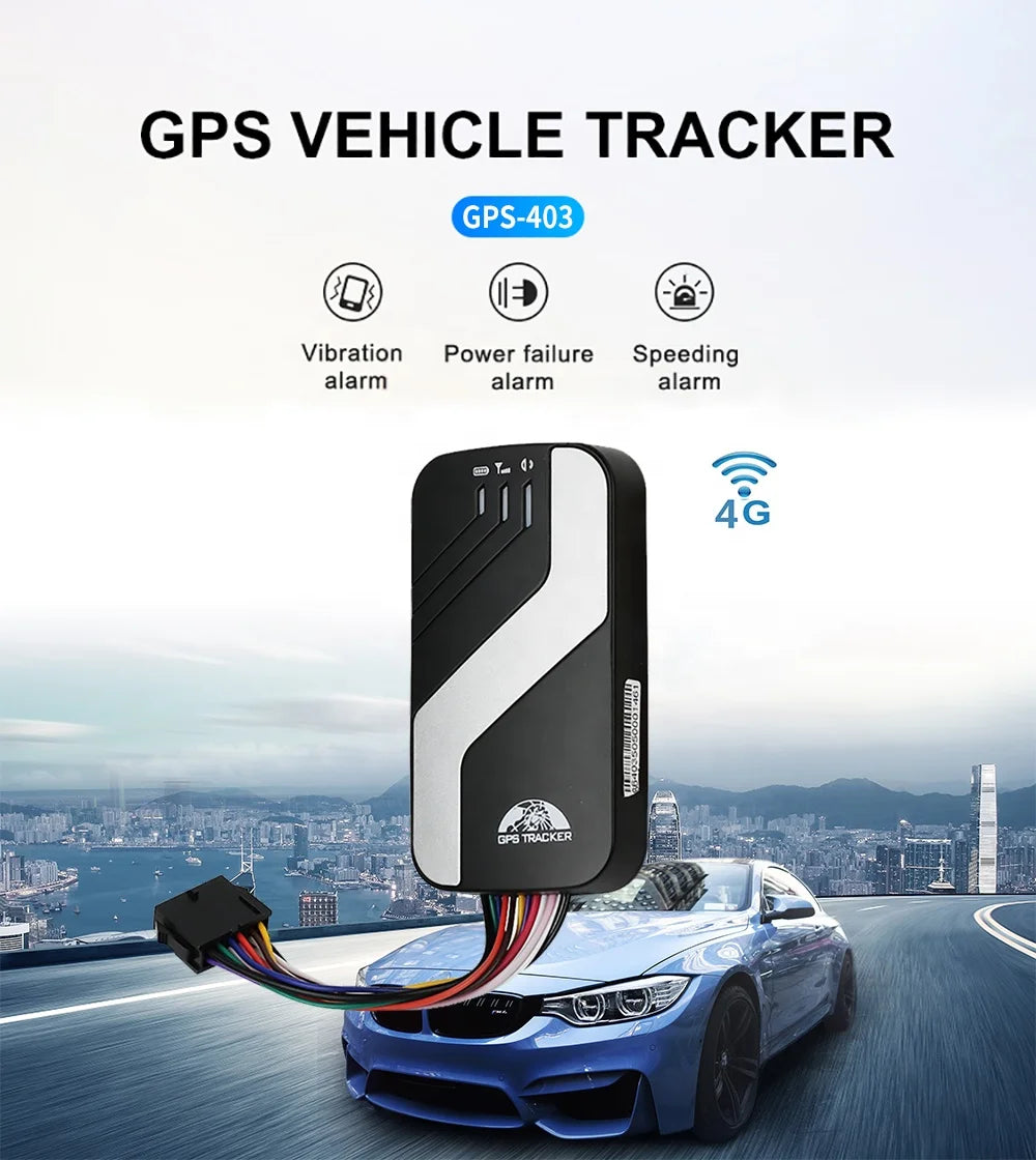 4G GPS Tracker for Motorcycles, Trucks, and Vehicles with Real-Time Positioning, Waterproof Design, and Multiple Alarm Features