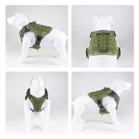 VTX-3169701 Tactical Dog Vest Harness Removable Backpack Heavy Duty No-Pull Military Training Saddlebag Hiking Outdoor Camping