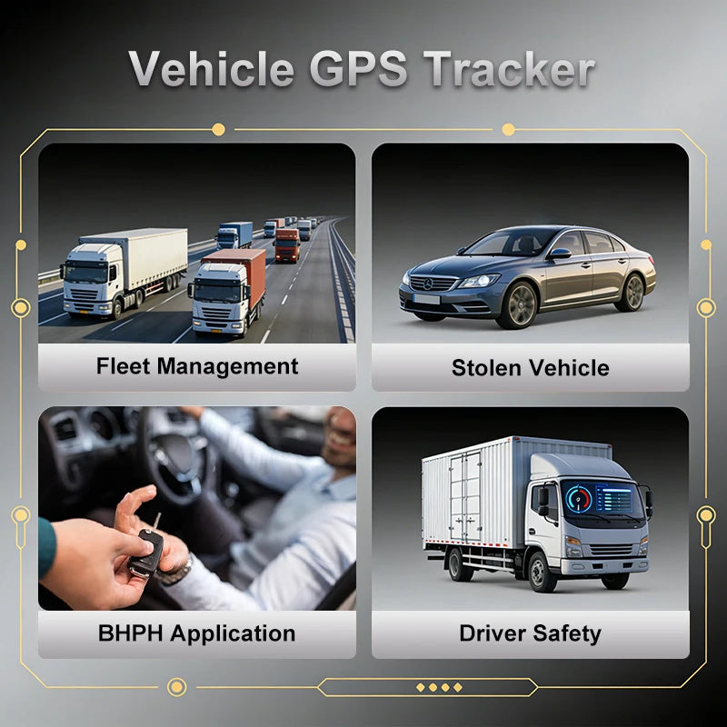 4G Vehicle GPS Tracker with GT06 & JT808 Protocol, CAN Bus OBD Data Reading, Real-Time Positioning, Over-Speed Warning, Geofence, and Driving Behavior Detection