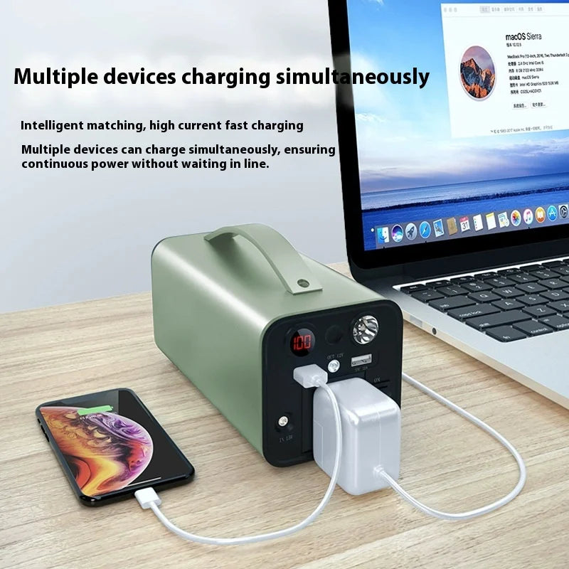 180W Portable Outdoor Power Supply with Pure Sine Wave Inverter and MPPT Controller