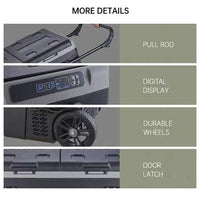 VTX-9284389 Fridge Wheels Freezer Box Dual Temperature Control Picnic Camping Dc 12V/24V AC100-240V 65W Plastic Portable Hiking