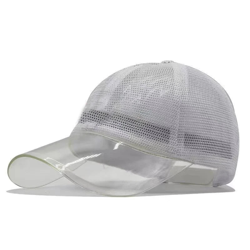 Lightweight UV Protection Waterproof Sports Cap for Adults, 5-Panel Design, Breathable TPU Nylon Mesh Sun Hat for Outdoor Activities