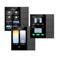 VTX-4002981 Tuya Zigbee Android Smart Home Central Control Panel 4-Gang Touch Screen Plastic Wall Switch Radar Induction Lighting