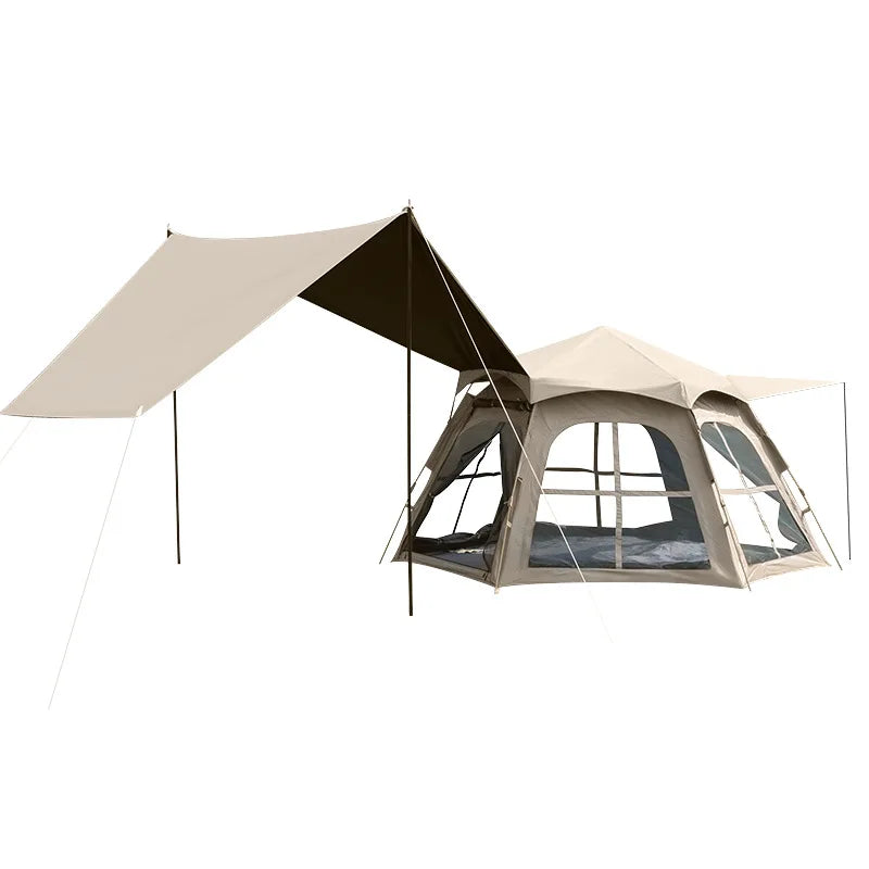 Automatic Outdoor Camping Tent for 3-4 People, Waterproof, Portable, Quick Opening, Four-Season Use