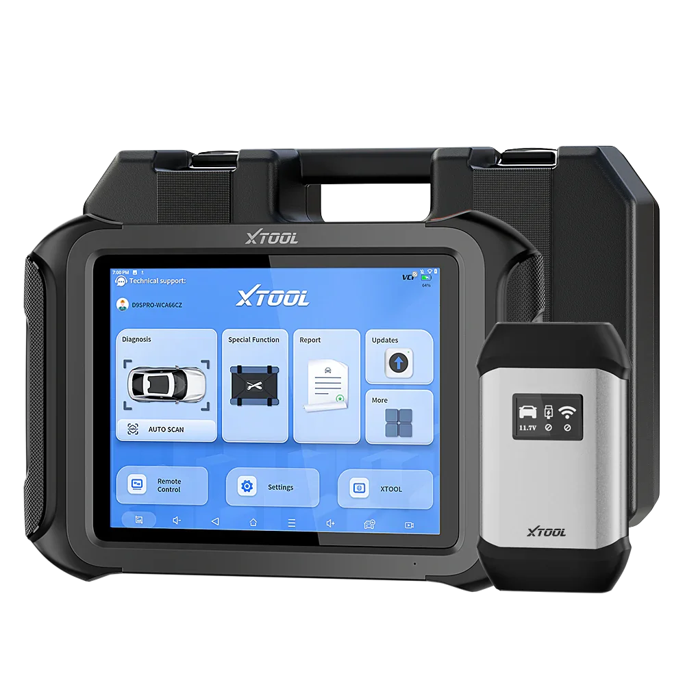 XTOOL D9S Pro Car Diagnostic Tool with ECU Programming, 45+ Services, OBD, USB, LCD Display