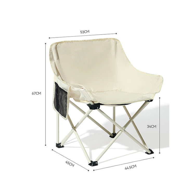 Aluminum Oxford Fabric Folding Chair with Armrest for Outdoor Use