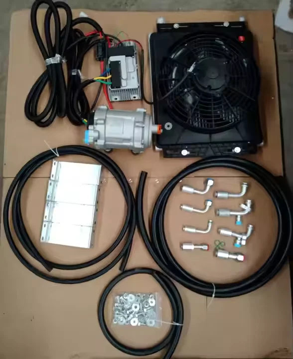 12V/24V DC Variable Frequency Electric Hidden Car Air Conditioner for RV and Truck Use, Model SW-01, Size 595*570*345mm