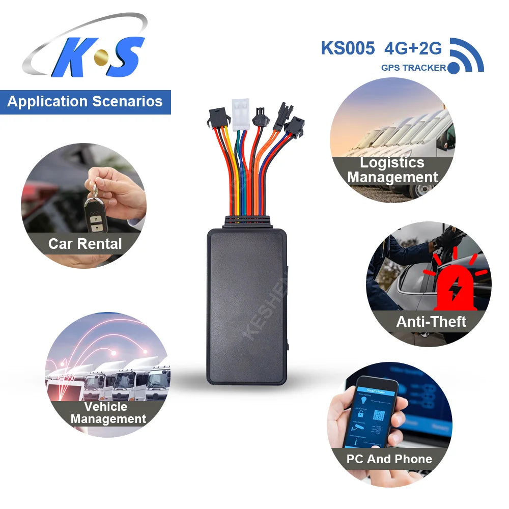 GPS Tracking Device with Route Playback, Camera Monitoring, SOS Alarm, and Multi-Vehicle Protection