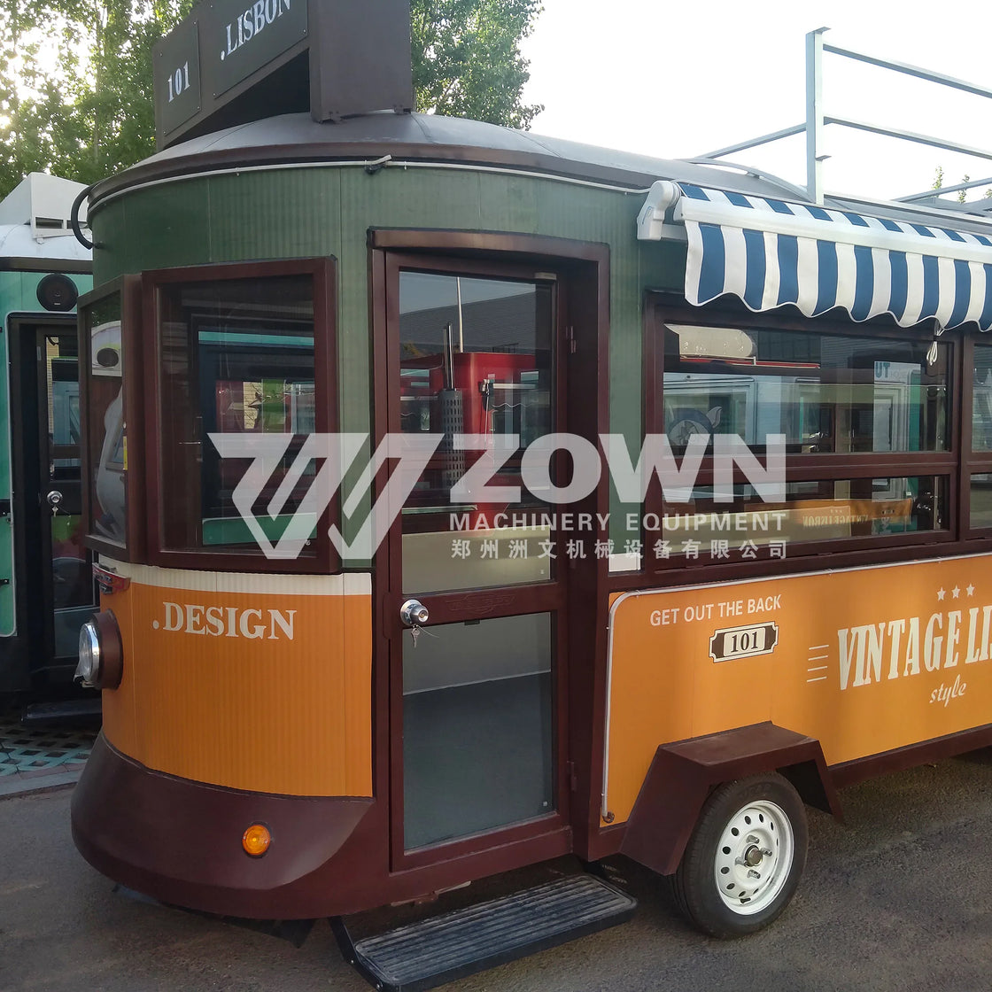 Mobile Food Trailer for Coffee and Fast Food Delivery, Electric, Customized Color, Size 4000-2000-2350 mm, Load Capacity 2500 kg, Internal Area 6-8 ㎡