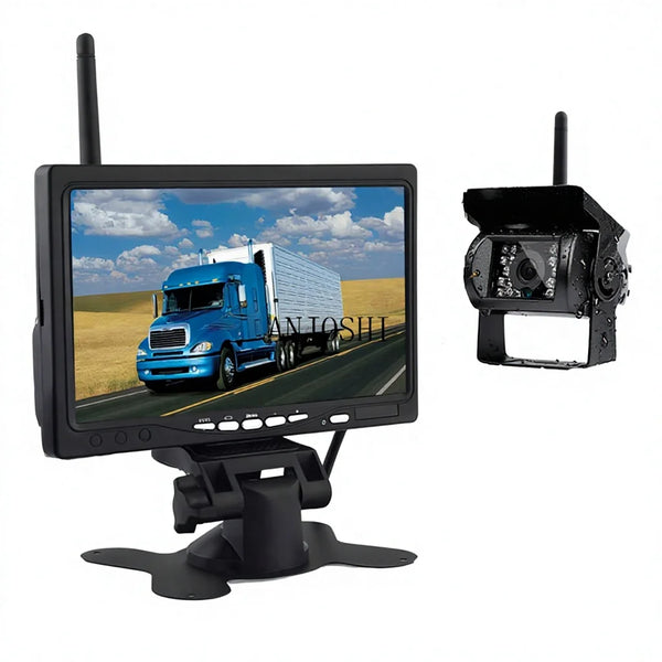 VTX-8170277 7" Wireless Waterproof Backup Rear View Reverse Camera Monitor Parking System Night Version RV Truck Trailer Bus DC