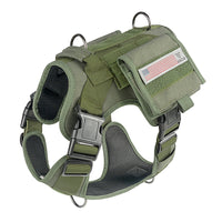 VTX-3169701 Tactical Dog Vest Harness Removable Backpack Heavy Duty No-Pull Military Training Saddlebag Hiking Outdoor Camping