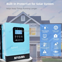 VTX-4232357 MYAMI RS485 MPPT Solar Charge Controller 30A 60A 120A 12V 24V 36V 48V 96V Auto Panel Regulator LCD Display Motorhome