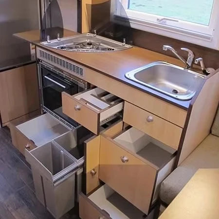 VTX-9349925 Finest-selling RV Kitchen Cabinet Multi-layer Drawer Storage Space Aluminum Camper Furniture Accessories zero