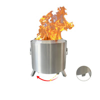 VTX-1807525 2023 Patent-pending Adjustable Portable Stainless Steel Smokeless Fire Pit Outdoor Camping Heating Hiking Travel