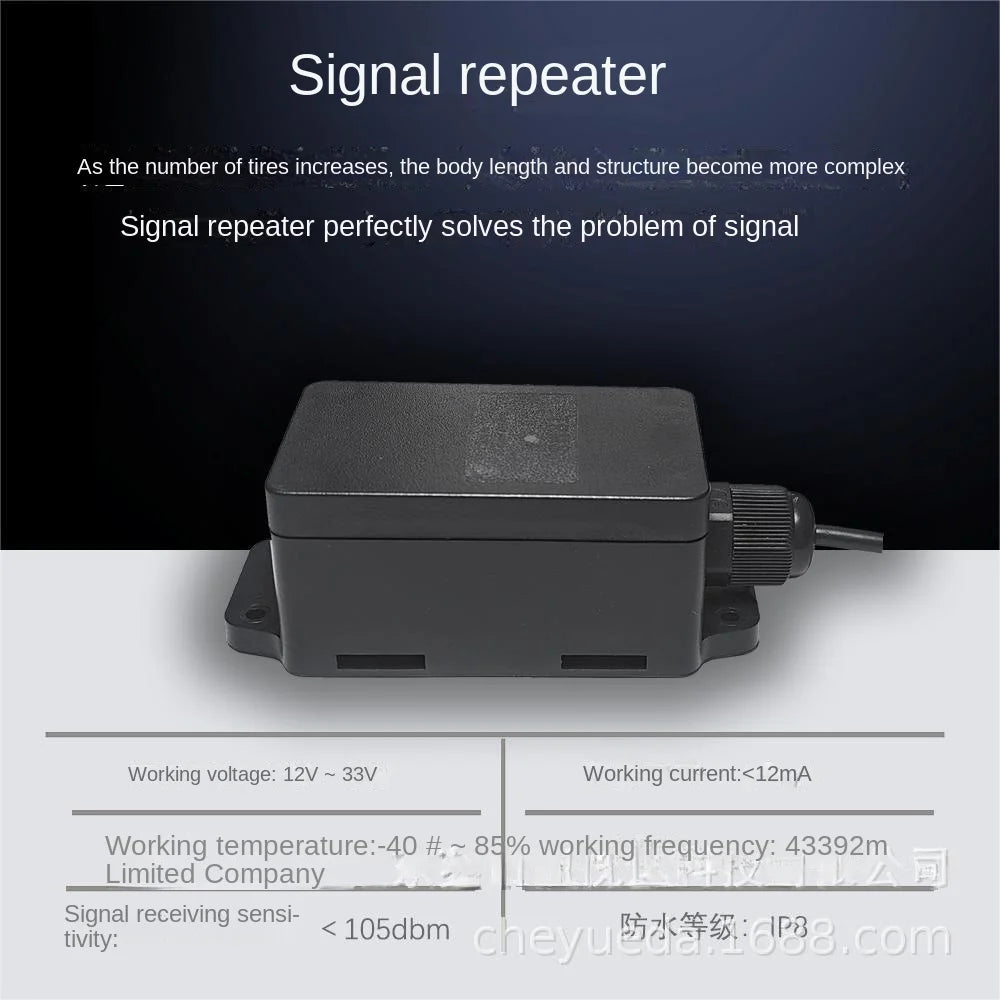 Digital Tyre Pressure Monitoring System Sensor for Trucks and RVs, Model U903RV-TP, 433.92MHz, 5V