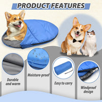 VTX-7645989 Dog Sleeping Bag Pet Bed Comfortable Washable Portable Camping Hiking Polyester, Fabric, Cotton Outdoor Travel Picnic
