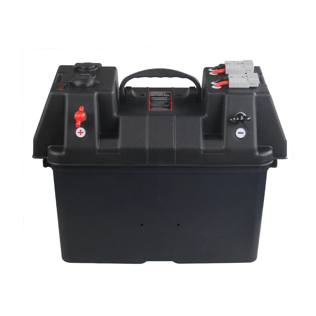 12V Dual Battery System Portable Battery Box with Dual USB Ports for RV, Van, SUV, ATV, Truck, and Marine