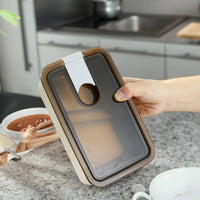 VTX-8792869 Stainless Steel Airtight Food Container Flip Top Lunch Box Leak Proof Short Handle Kitchen Travel Home Decor Gifting