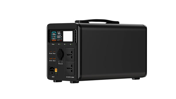 1200W Multi-functional Portable Power Station with Solar Charging and AC/DC Output for Camping and Emergency Use