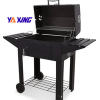 VTX-2593957 Hot Sales Stainless Steel Charcoal Grill Outdoor Garden Camping Trolley square Barbecue Metal Foldable Kitchen Home