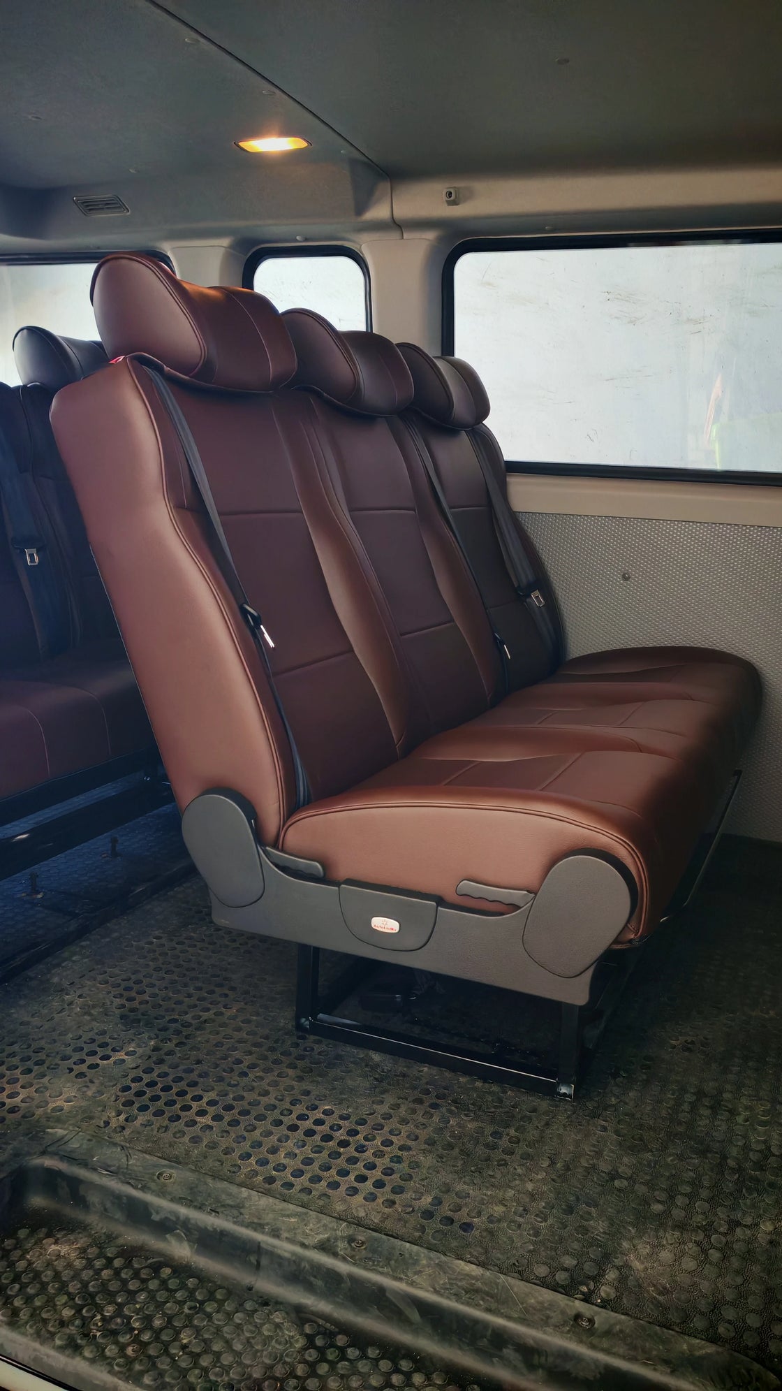 Custom Modified Leather Reclining Camper Van Seat Bed - Universal Fit, Adjustable Angle, Various Colors, Model L008F