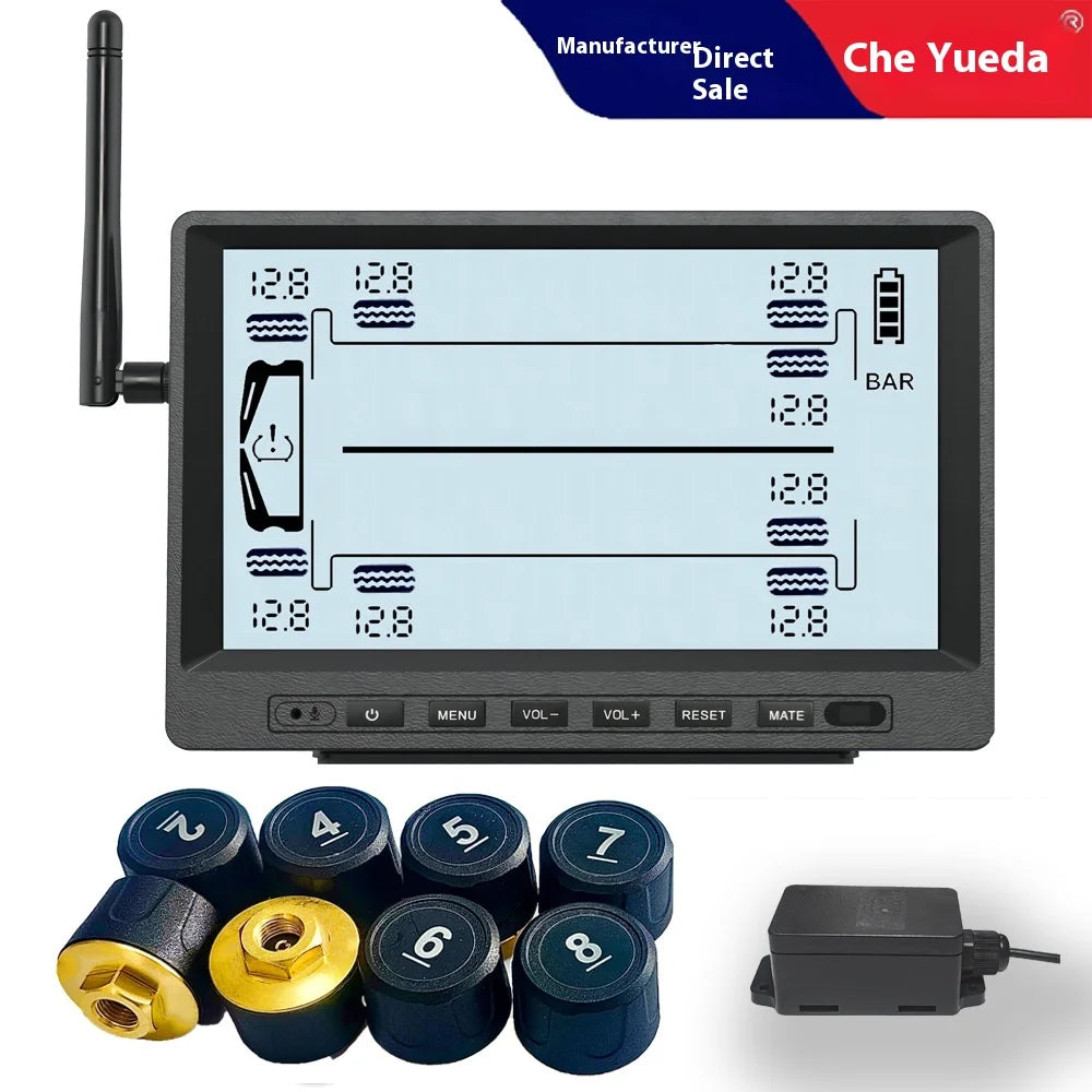 Digital Tyre Pressure Monitoring System Sensor for Trucks and RVs, Model U903RV-TP, 433.92MHz, 5V