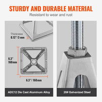 VTX-4527269 VEVOR RV Stabilizer Jacks 4 Pack Aluminum Leveling Stack Travel Trailer Camper Single Screw 6000 Lbs Adjustable 11/17