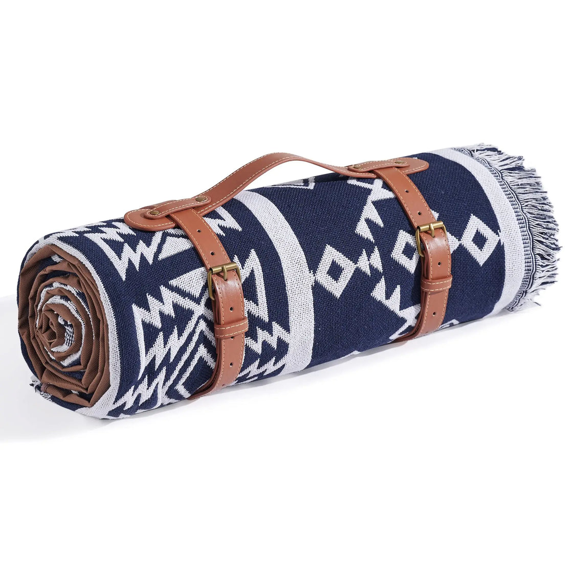 2-in-1 Woven Portable Outdoor Rug Blanket, Waterproof Sand Proof, Foldable Beach Picnic Mat, Fits 4-6 Adults, 71"L x 71"W, Oxford Cloth