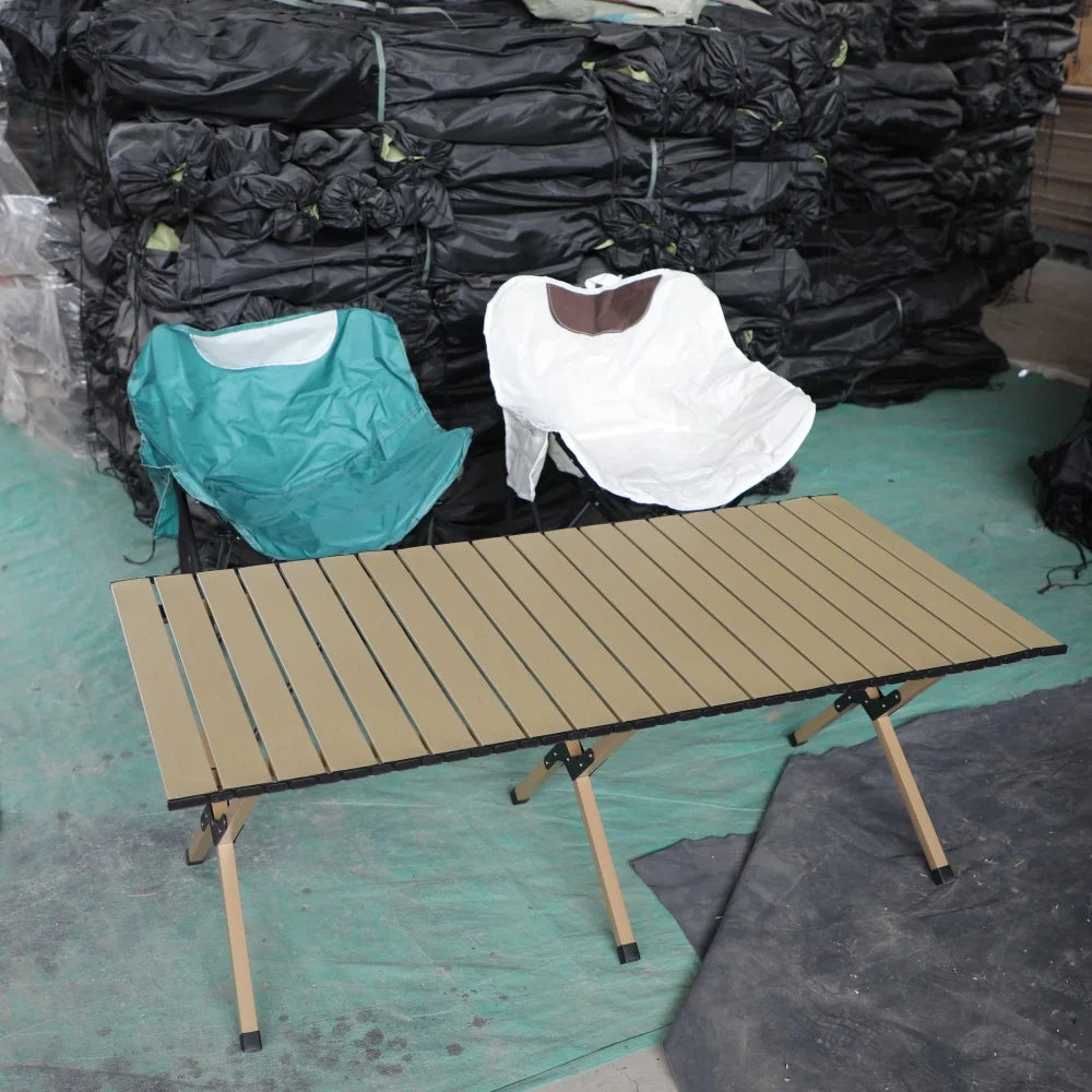 Portable Aluminum Outdoor Furniture Set with Folding Table and Chairs