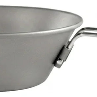 Ti-King 99.6% Pure Titanium Sierra Bowl Pot With Lid Folding