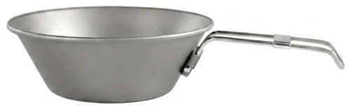 VTX-6235685 99.6% Pure Titanium Sierra Bowl Pot Lid Folding Handle Camping Hiking Foldable Lightweight Eco-Friendly for Kitchen