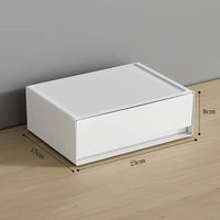 VTX-2775077 Modular Stackable Cosmetic Drawer Organizer Plastic Rectangular Storage Box Modern Simple Design Desktop Vanity