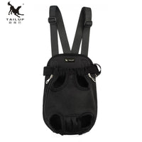 VTX-7545125 Adjustable Fashion Pet Chest Backpack Small Dogs Cloth Canvas/Mesh Zipper Closure Printed Pattern Front Back Use