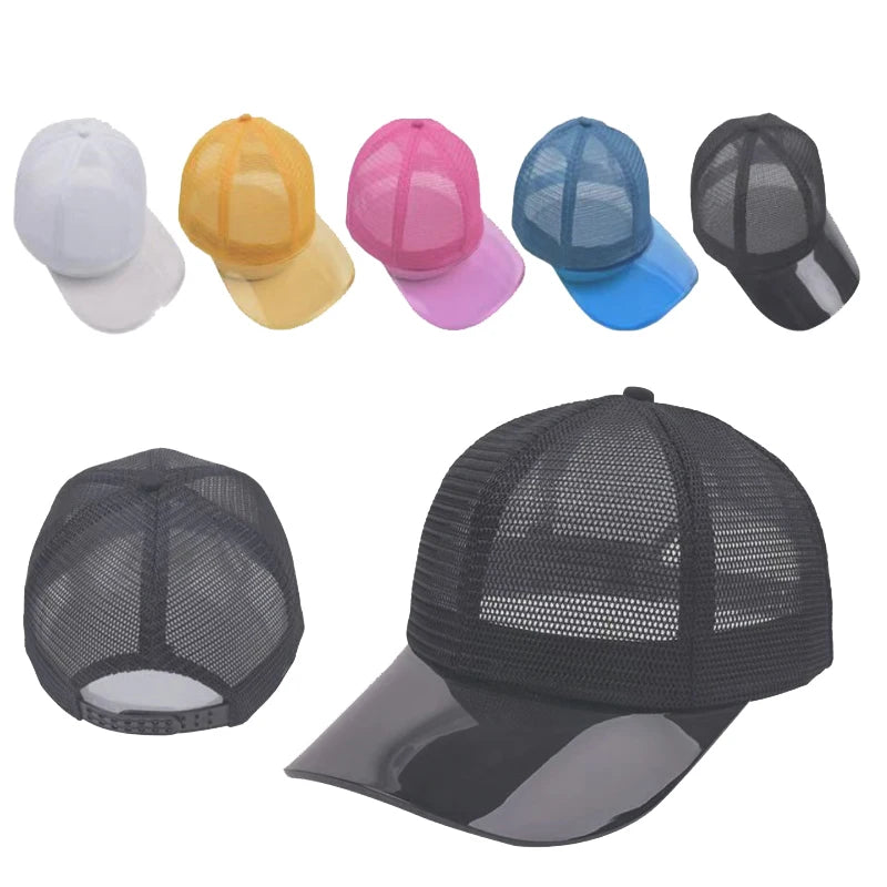 Lightweight UV Protection Waterproof Sports Cap for Adults, 5-Panel Design, Breathable TPU Nylon Mesh Sun Hat for Outdoor Activities