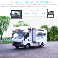 VTX-8203045 7'' 1080P 2 Digital RV Wireless Backup Camera System Highway Monitor Trailer Truck Bus Motorhomes Night Vision
